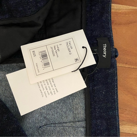 Theory, NWT, stretch denim tailored trousers - Picture 3 of 3
